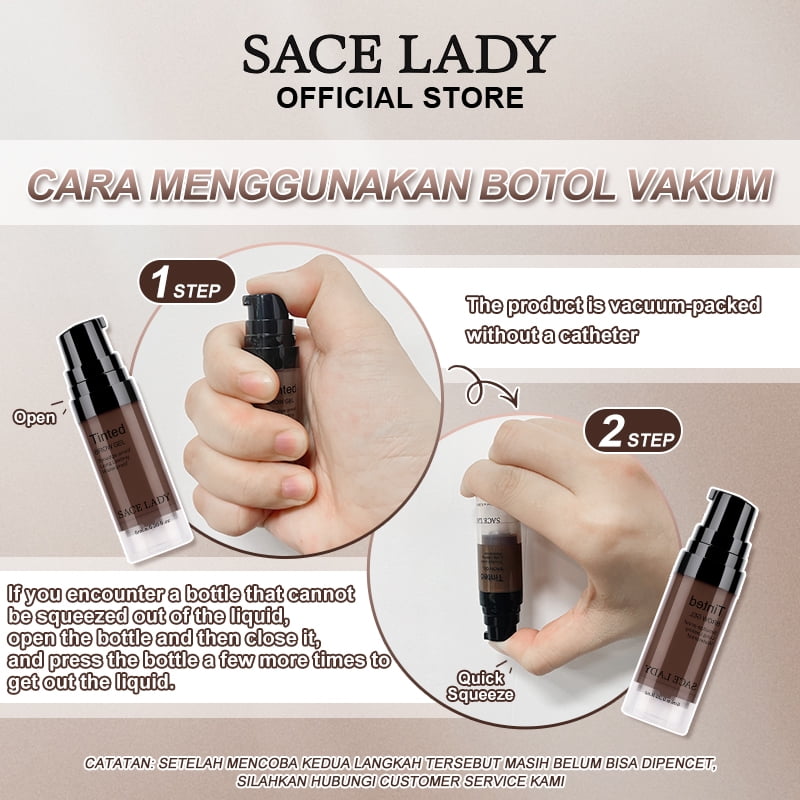 SACE LADY 3D Eyebrow Gel Long Lasting 24 Hours Waterproof Smudge-proof Brow Cream Makeup Kit 0.2Fl Oz