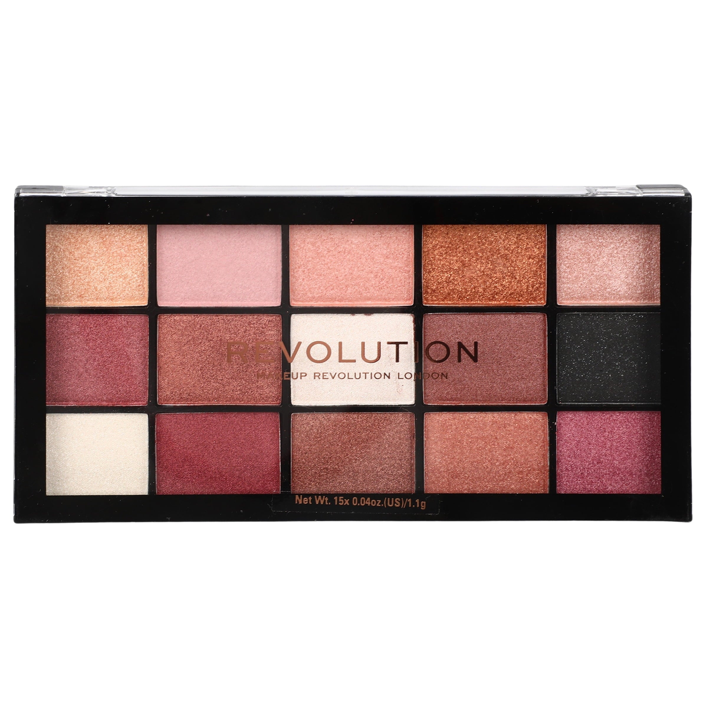 Revolution Reloaded Palette, Highly Pigmented, Velvet Rose, 15-Shade Palette