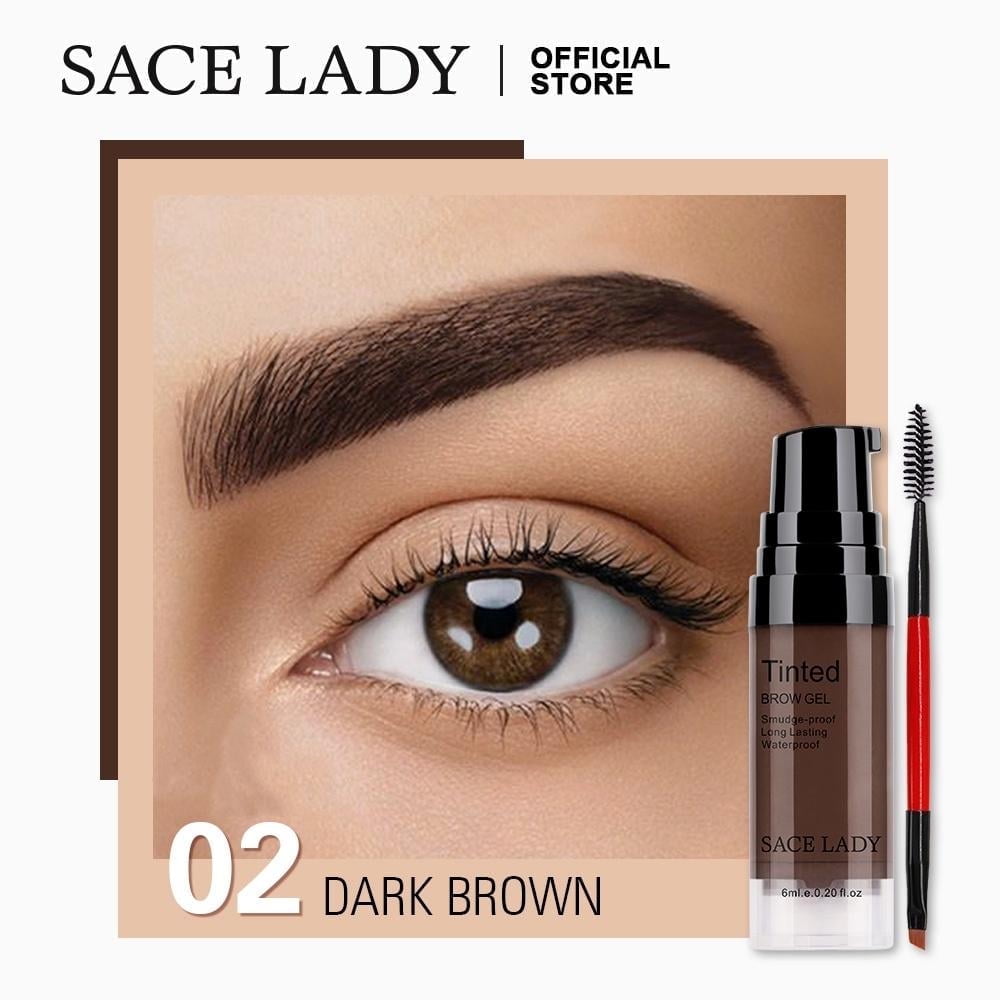 SACE LADY 3D Eyebrow Gel Long Lasting 24 Hours Waterproof Smudge-proof Brow Cream Makeup Kit 0.2Fl Oz
