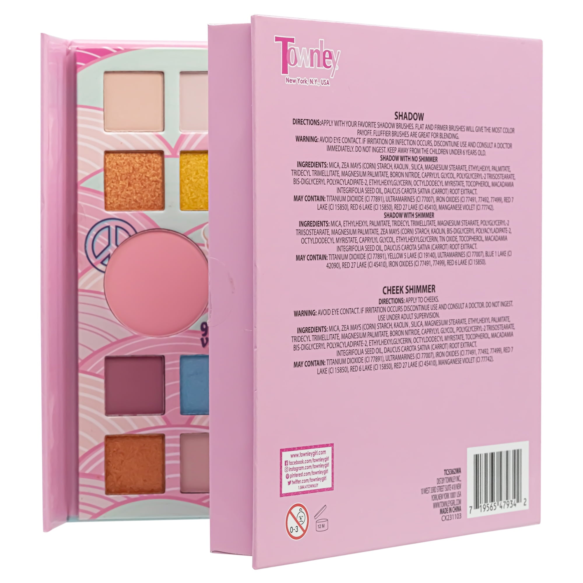 Townley Girl Nature so Simple Makeup Palette, Multicolor, 1 Piece Count