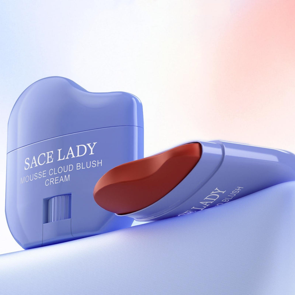 SACE LADY Natural Blush Face Makeup No Drying Pigmented Smooth Blush Cream Nourishes Lip Eye Cheek Cosmetics 0.31Oz