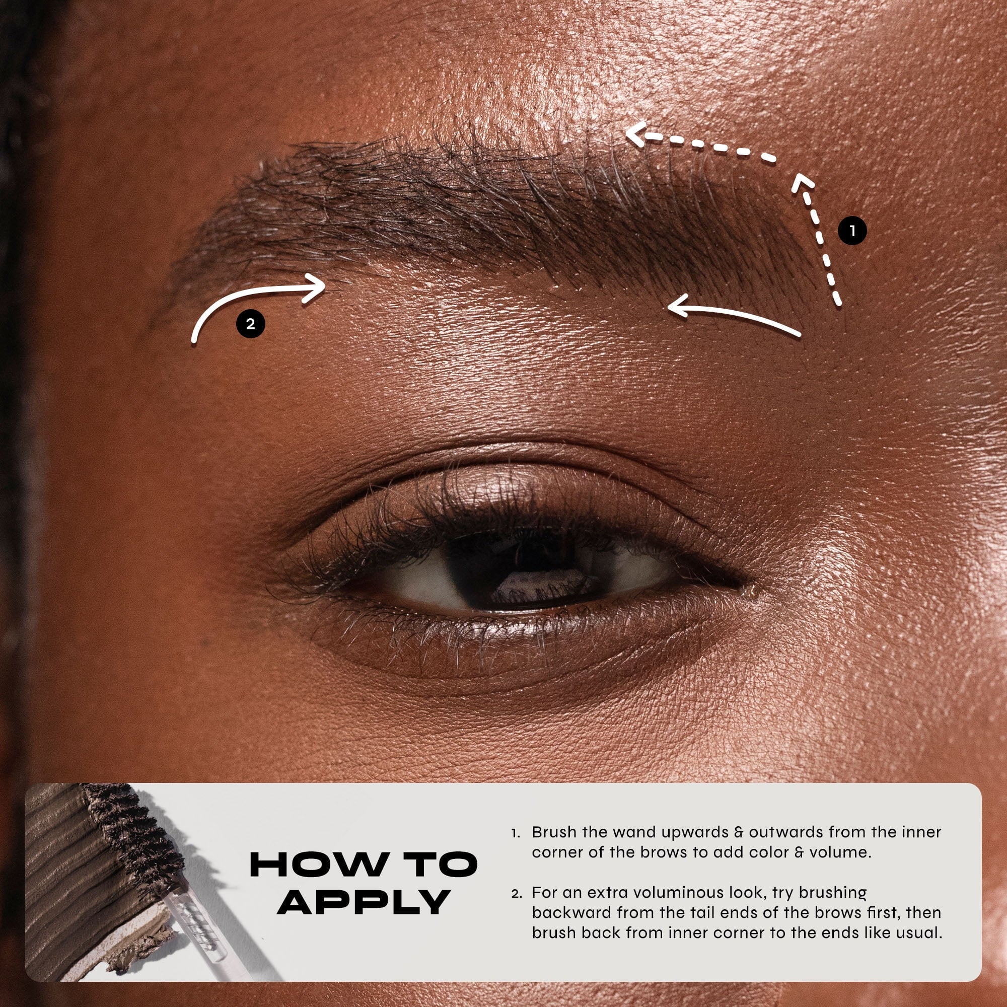 Milani Stay Put Brow Mousse Tinted Brow Color, Taupe, 0.10 fl oz